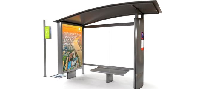 WiFi és LTE-kapcsolat a buszmegállóban