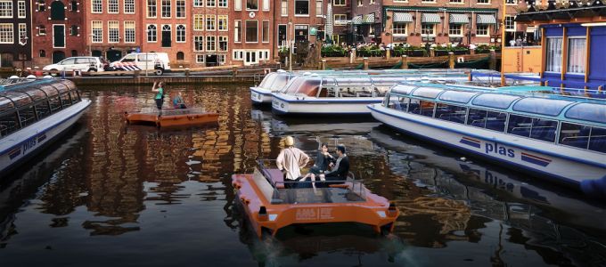 Önvezetõ hajók közlekedhetnek az amszterdami csatornákon