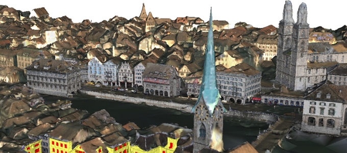 Létrehozták Zürich 3D-modelljét