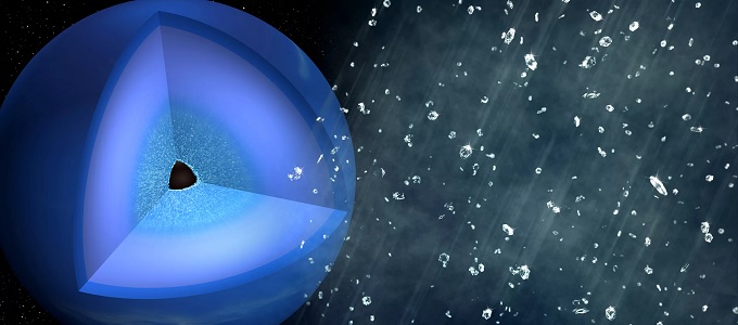 Gyémántesõ hullik a Neptunuszon és az Uránuszon