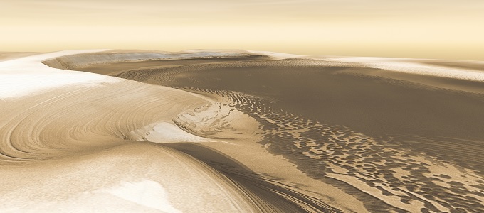 Hatalmas tó volt a Marson