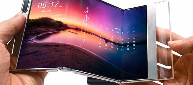 Csúsztatható kijelzõt mutatott be a Samsung