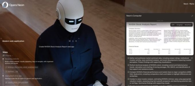 Neon AI néven adott ki MI-vel mûködtetett böngészõt az Opera